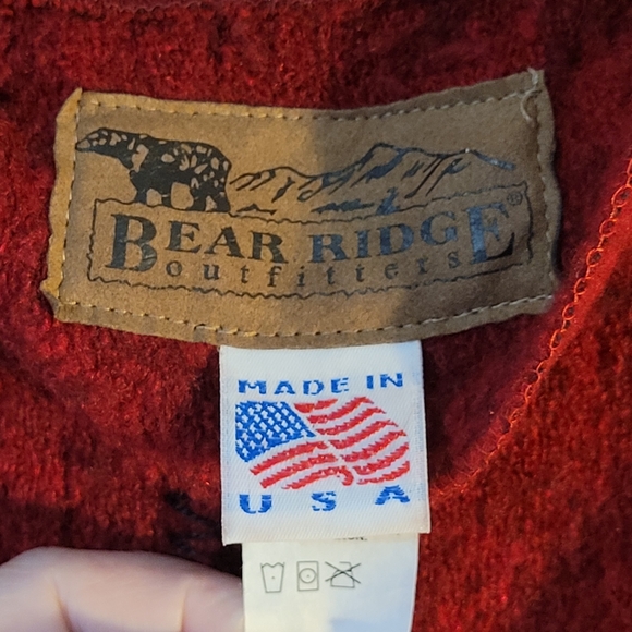 Bear Ridge Outfitters Womens XL / 2X Poncho Wool Blend Red - Picture 4 of 7